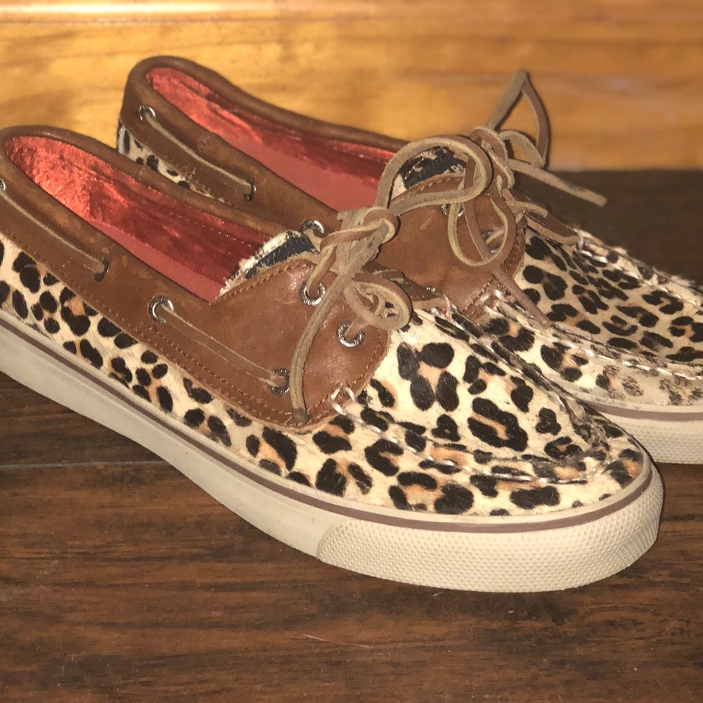 Cheetah Print Sperry Boat Shoes